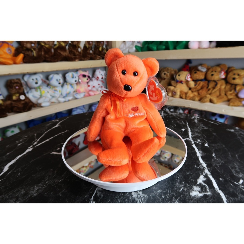 TY Beanie Baby -‎ California the Bear (I Love California) | Tush Tag Wear | Rare